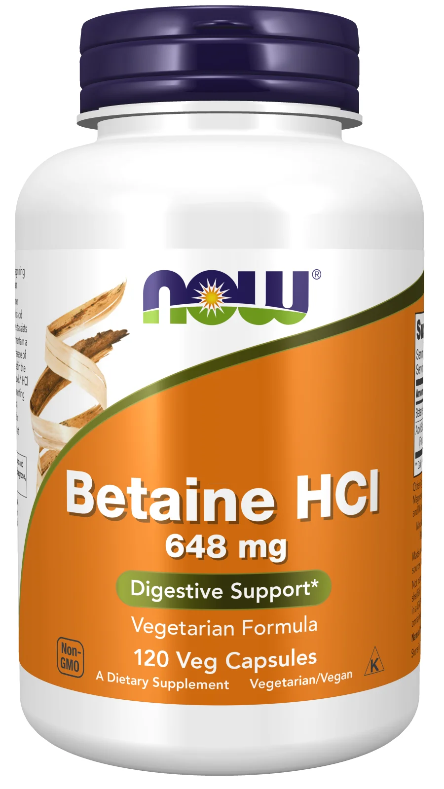 NOW Foods Betaine HCl, 648mg