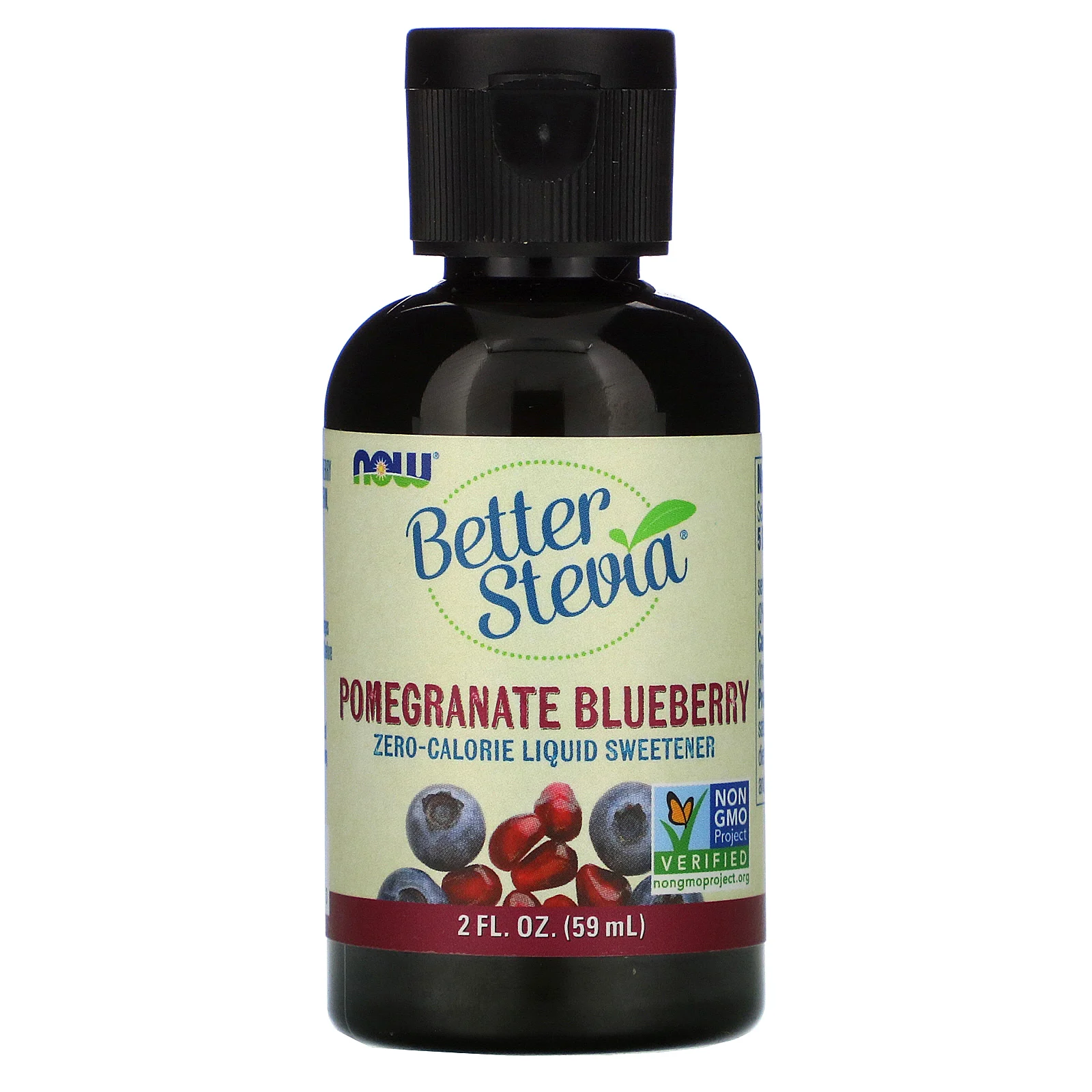NOW Foods Better Stevia Liquid - Pomegranate Blueberry