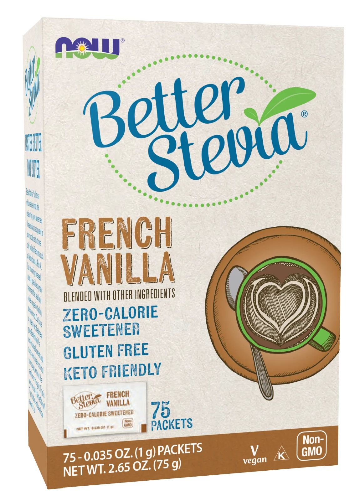 NOW Foods Better Stevia Packets - French Vanilla