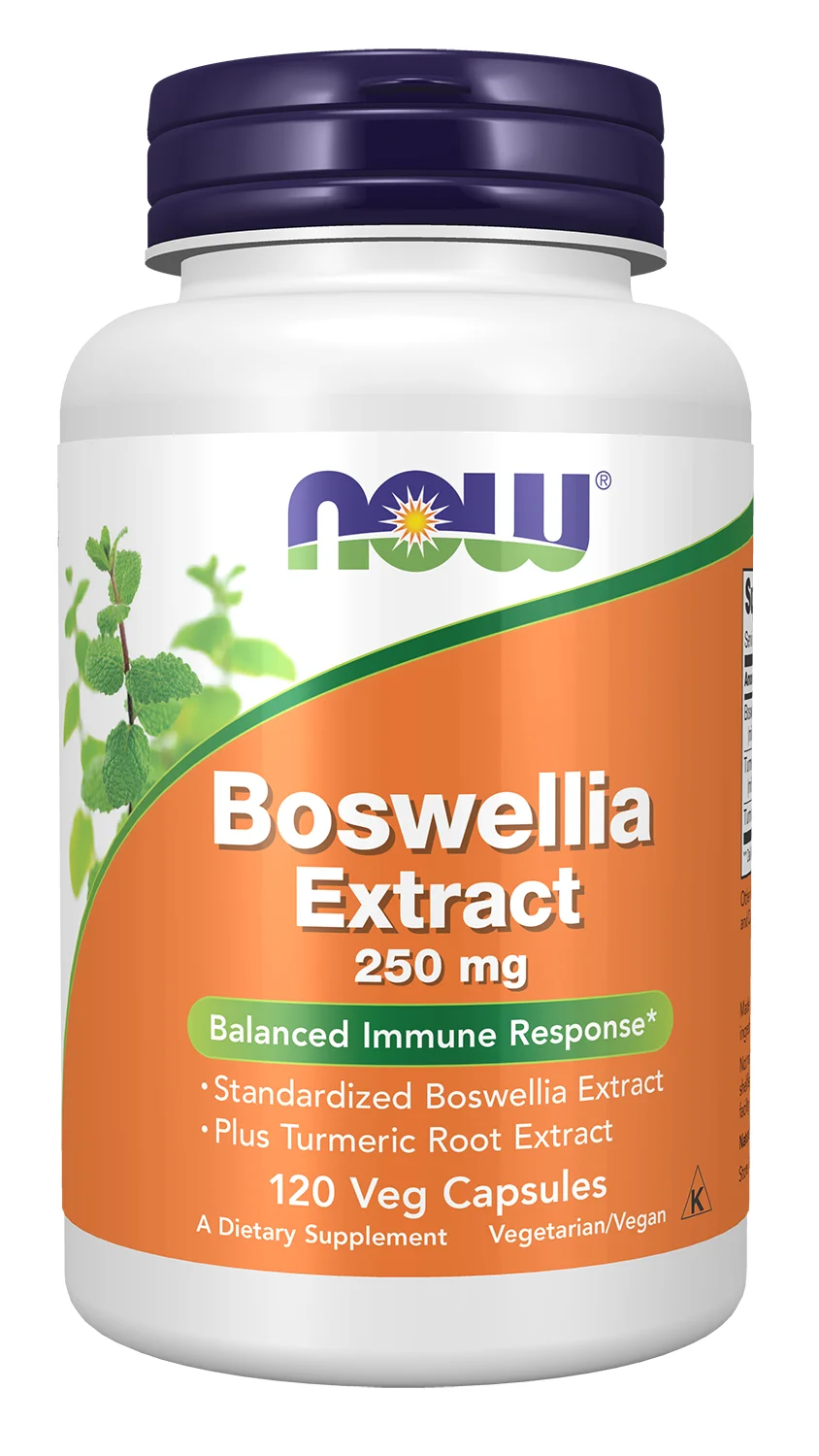 NOW Foods Boswellia Extract Plus Turmeric Root Extract, 250mg
