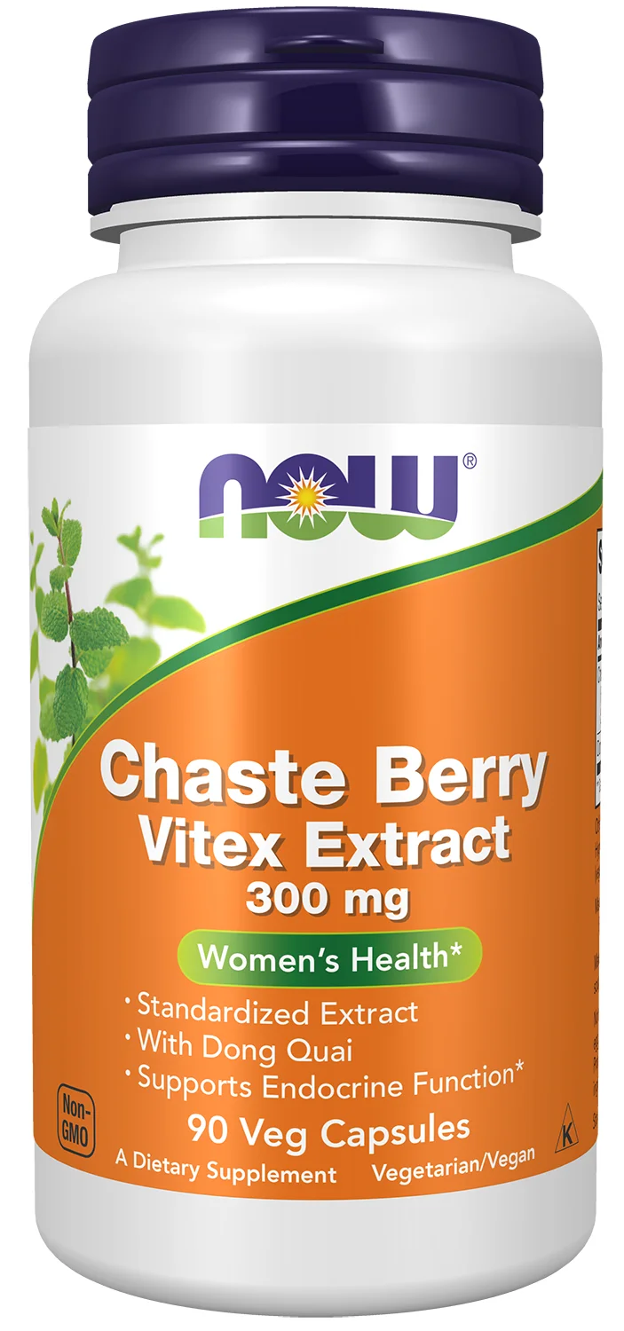 NOW Foods Chaste Berry Vitex Extract, 300mg