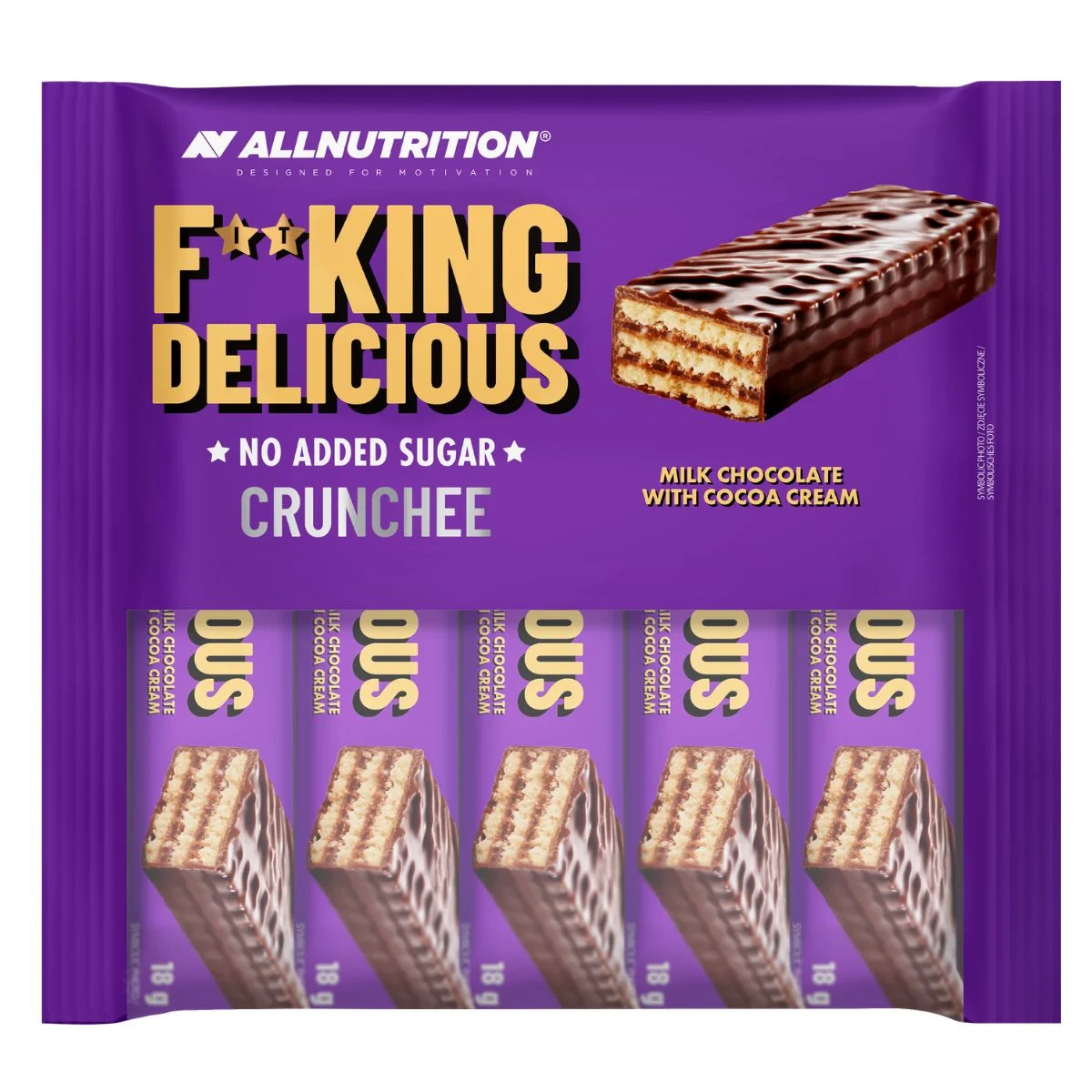 Allnutrition Fitking Delicious Crunchee, Milk Chocolate with Cocoa Cream