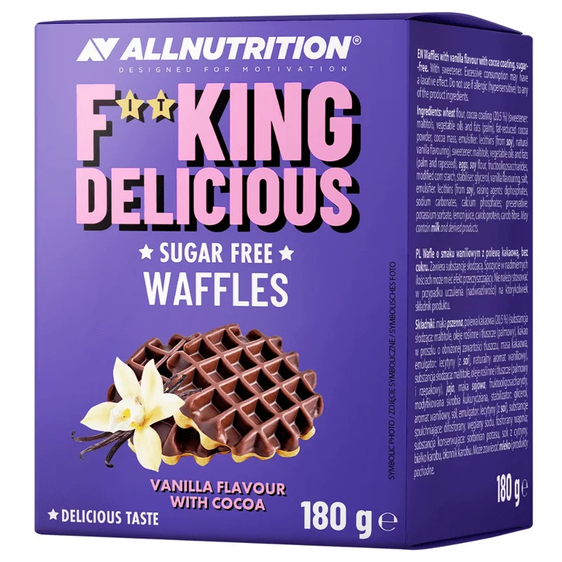 Allnutrition Fitking Delicious Waffles - Vanilla Flavour with Cocoa