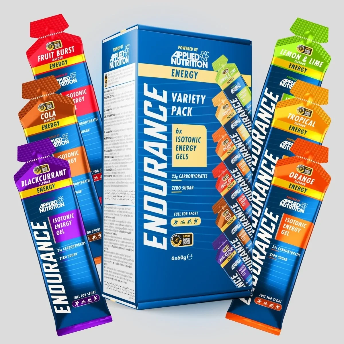 Applied Nutrition Endurance Isotonic Energy Gel, Variety Pack
