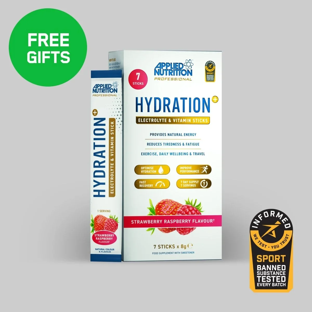 Applied Nutrition Hydration + Electrolyte & Vitamin Powder Stick Packs
