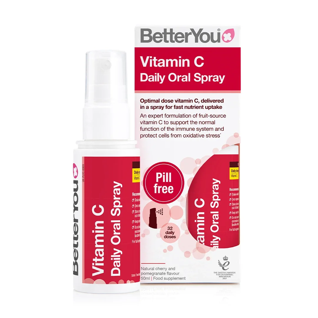 BetterYou Vitamin C Daily Oral Spray, Natural Cherry and Pomegranate