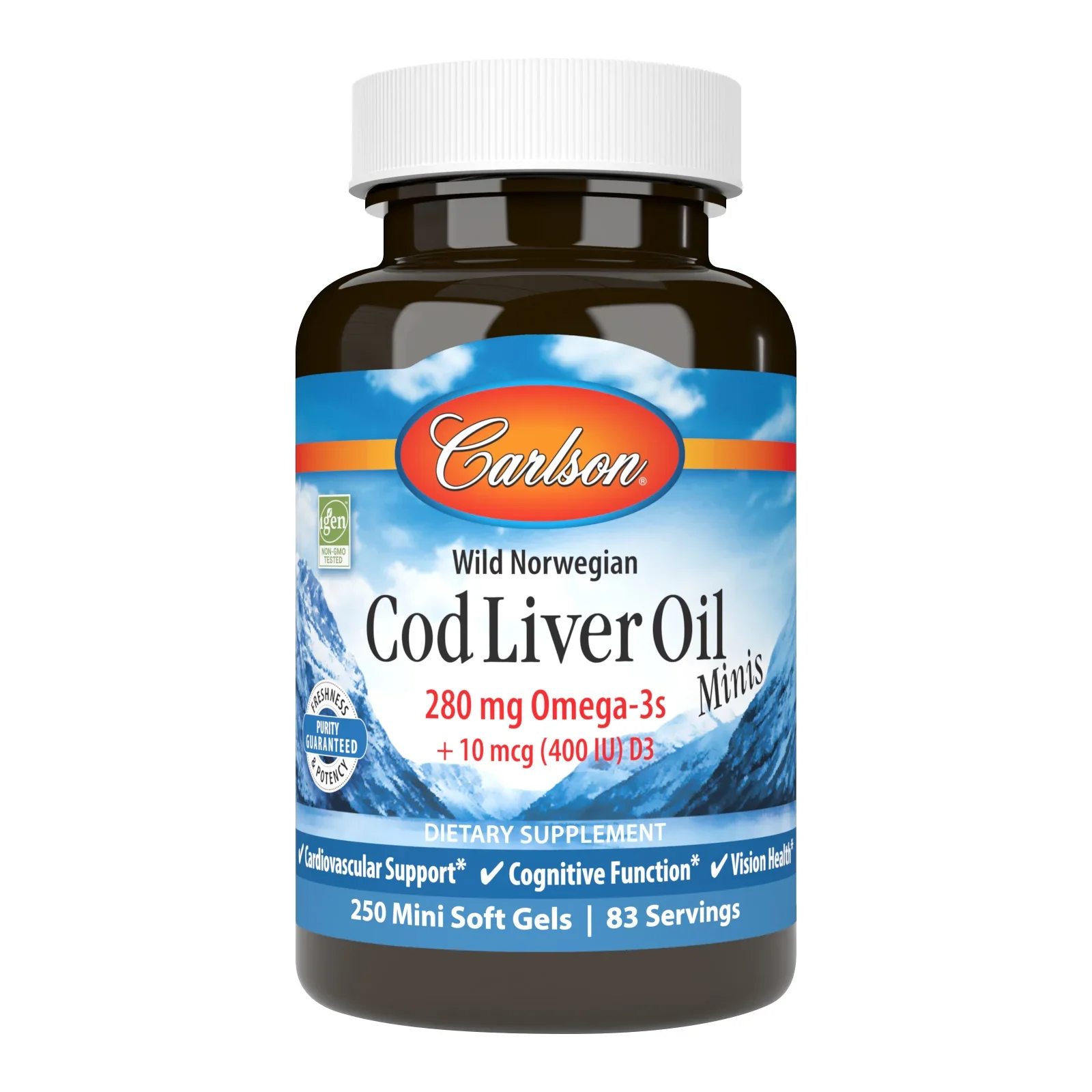Carlson Labs Cod Liver Oil Minis, 280mg