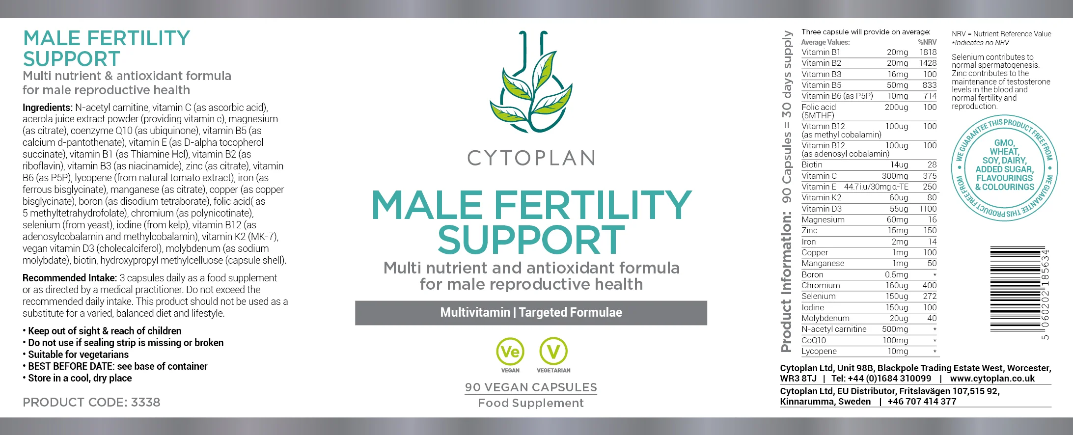 Cytoplan Male Fertility Support