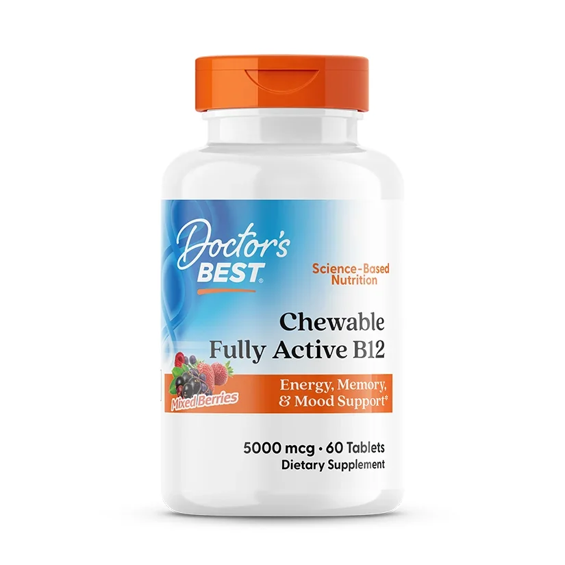 Doctor's Best Chewable Fully Active B12, Mixed Berries