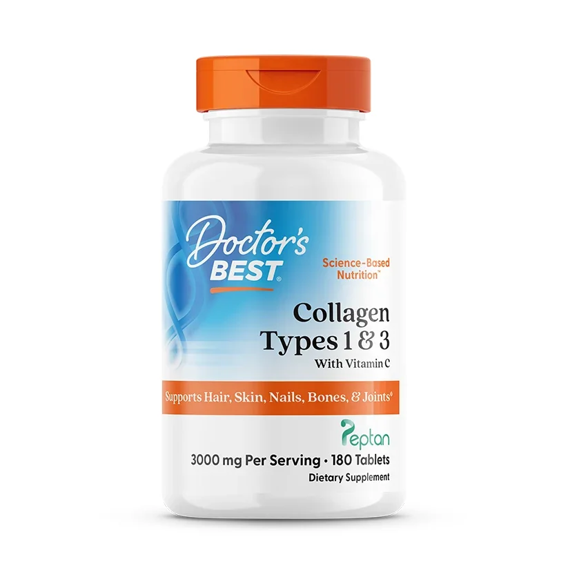 Doctor's Best Collagen Types 1 and 3 with Peptan and Vitamin C, 3000mg
