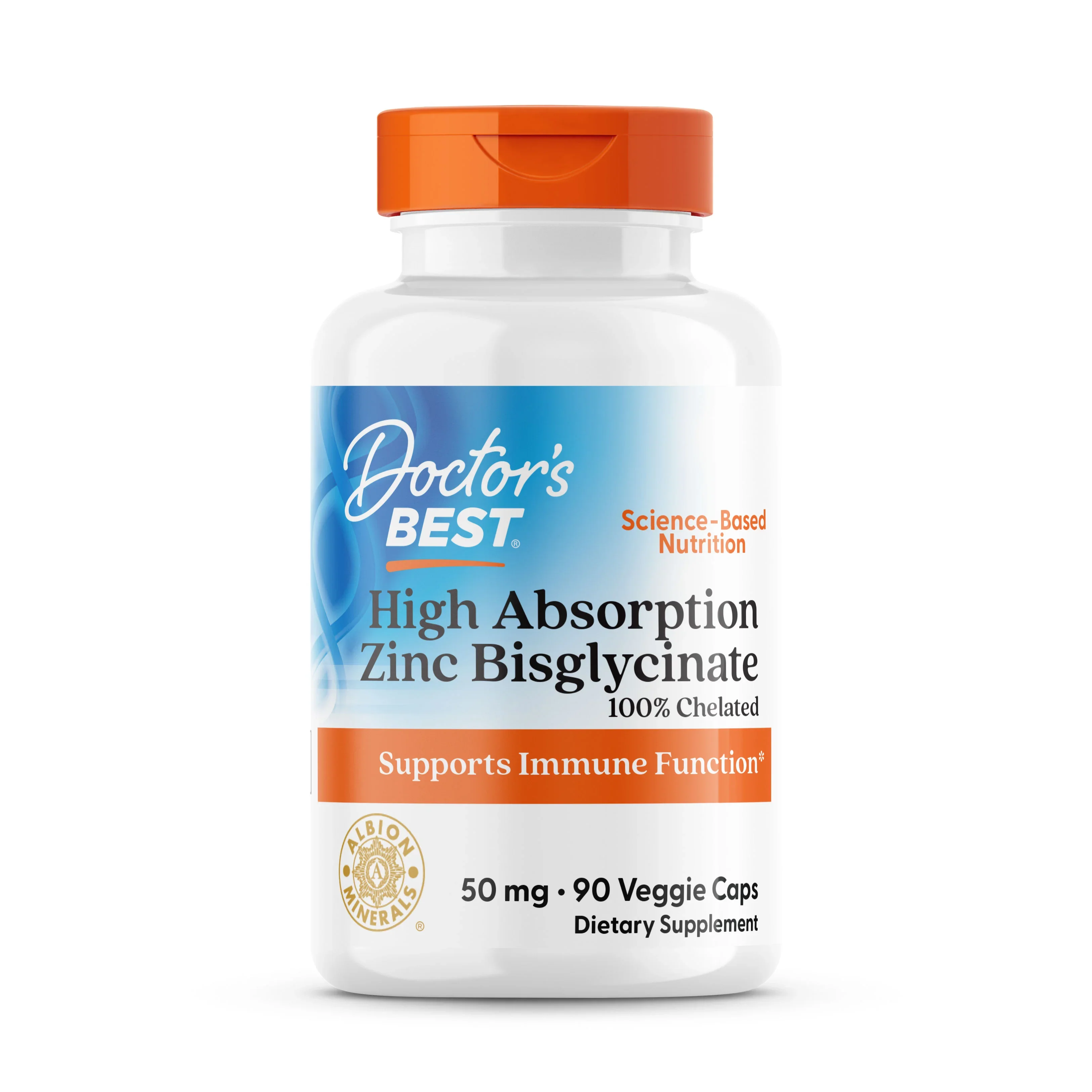 Doctor's Best High Absorption Zinc Bisglycinate, 50mg