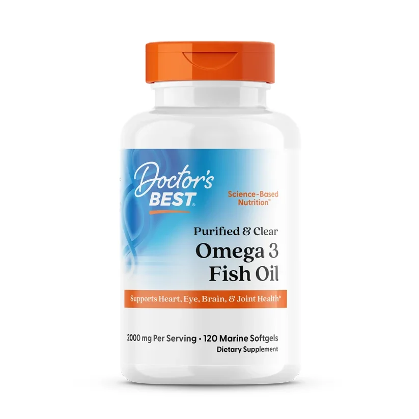 Doctor's Best Purified & Clear Omega 3 Fish Oil, 1000mg