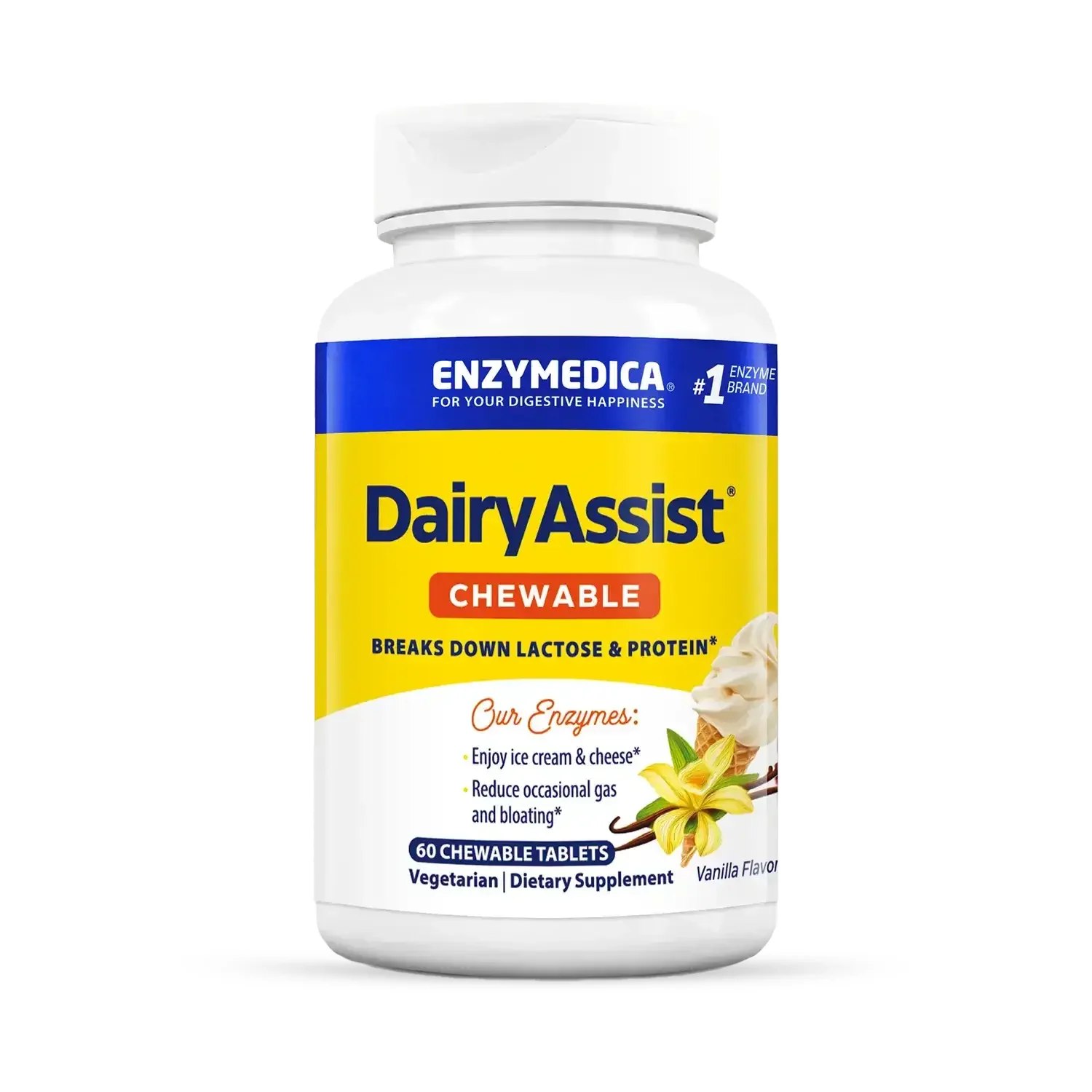 Enzymedica DairyAssist Chewable, Vanilla