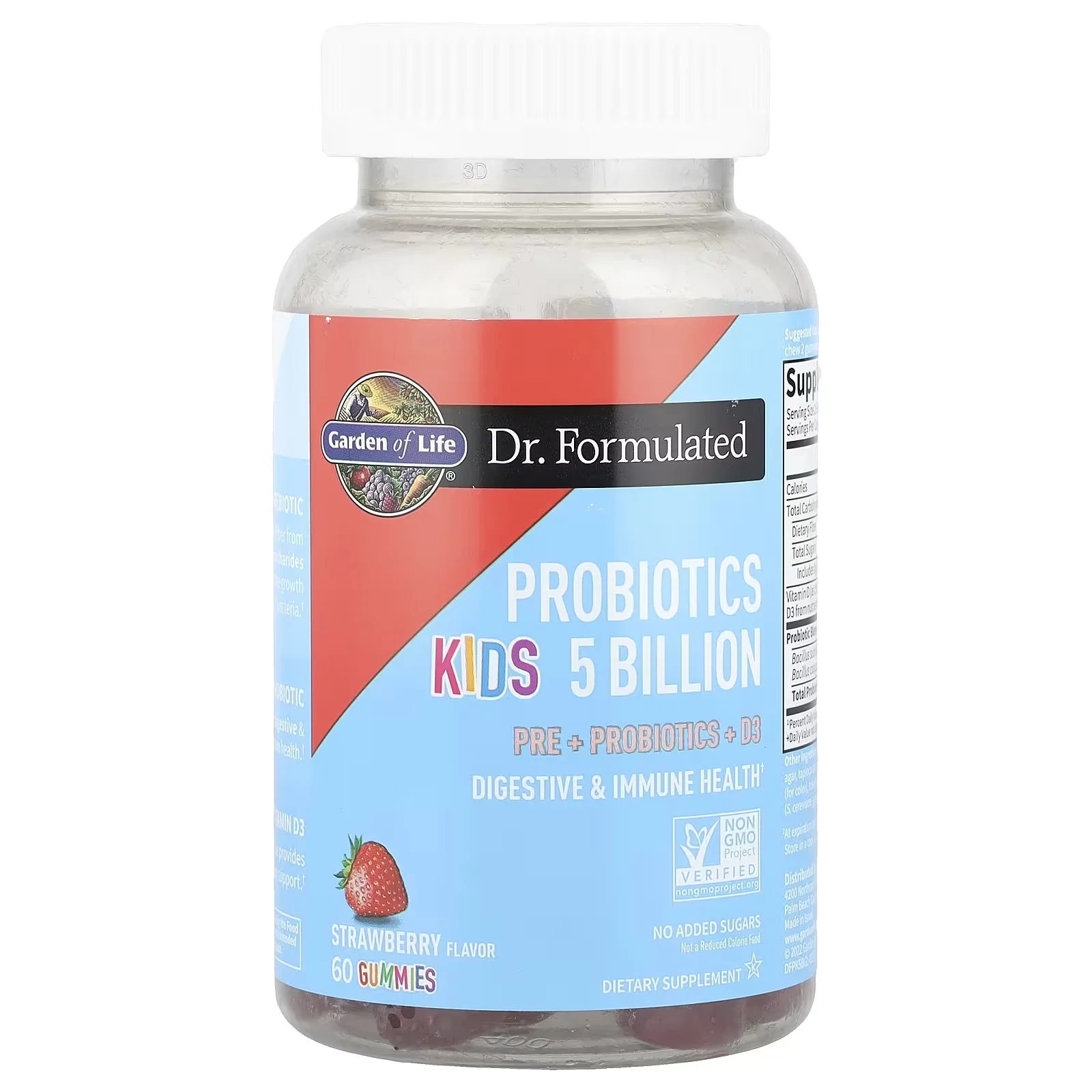 Garden of Life Dr. Formulated Probiotics Kids 5 Billion Gummies, Strawberry