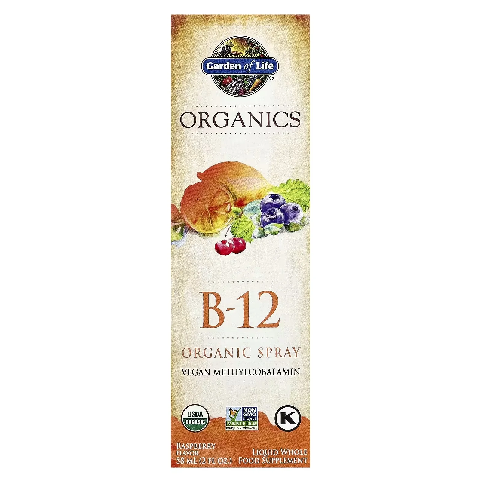 Garden of Life Mykind B-12 Spray, Raspberry