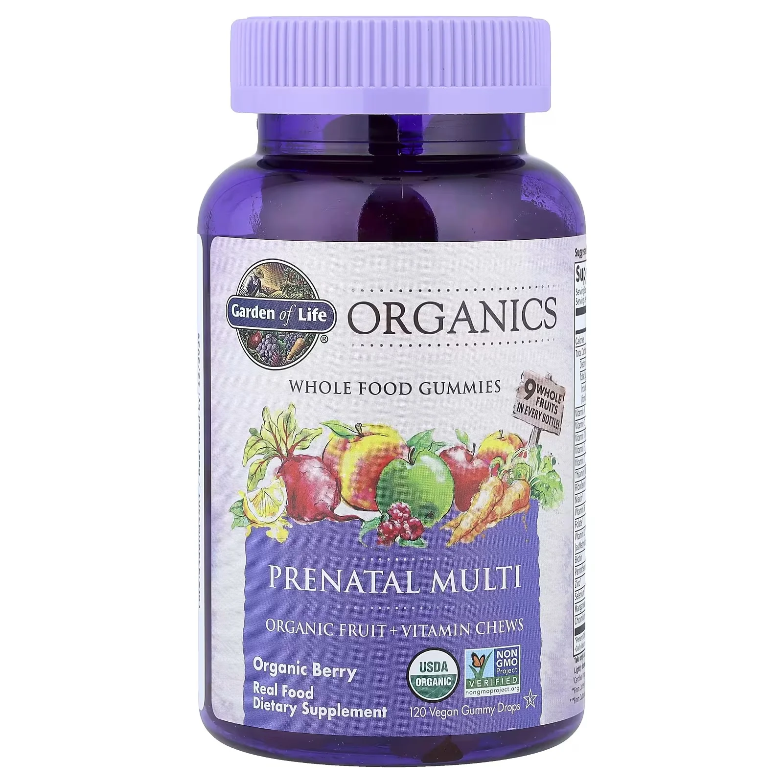 Garden of Life Mykind Prenatal Multi Gummies, Berry