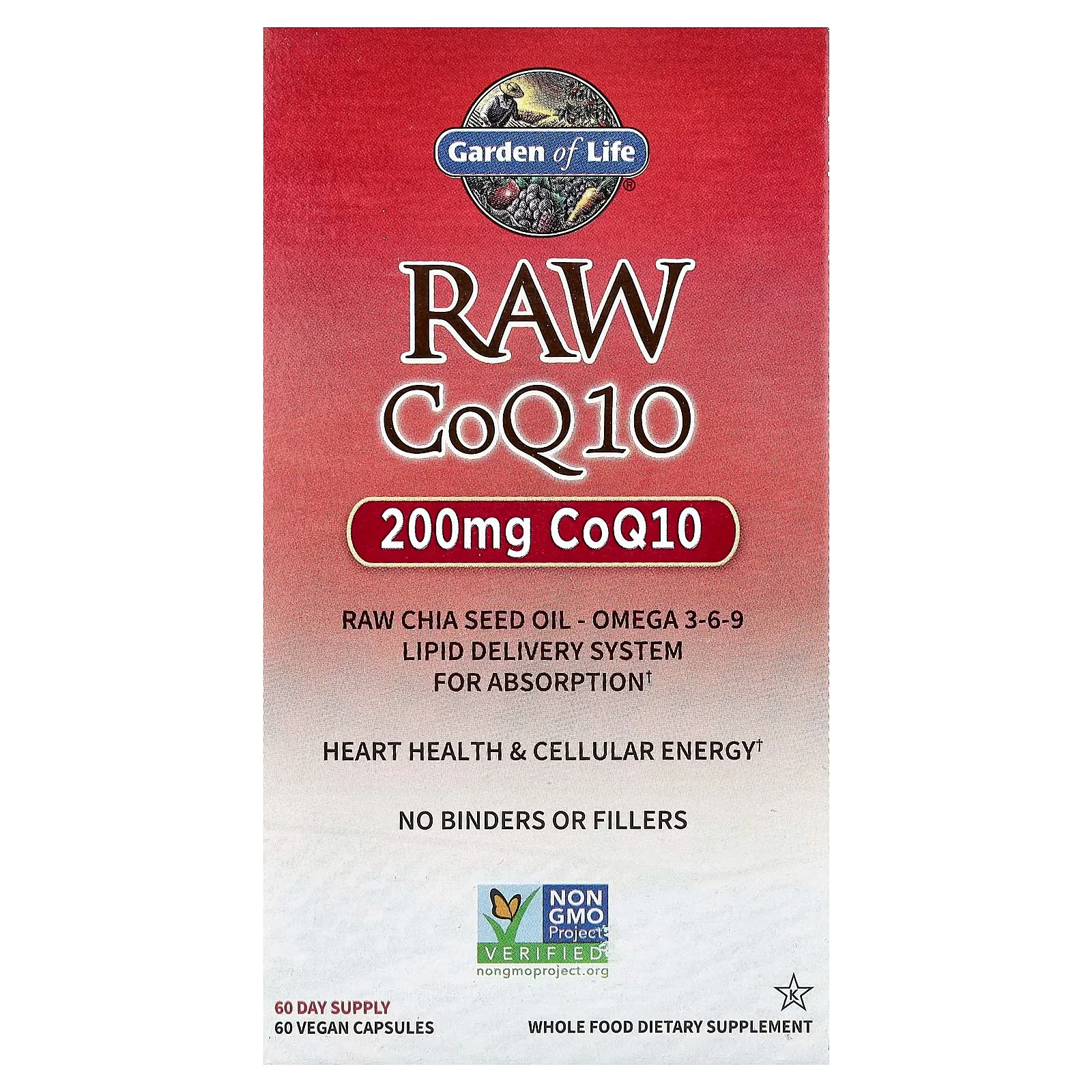 Garden of Life Raw CoQ10, 200mg