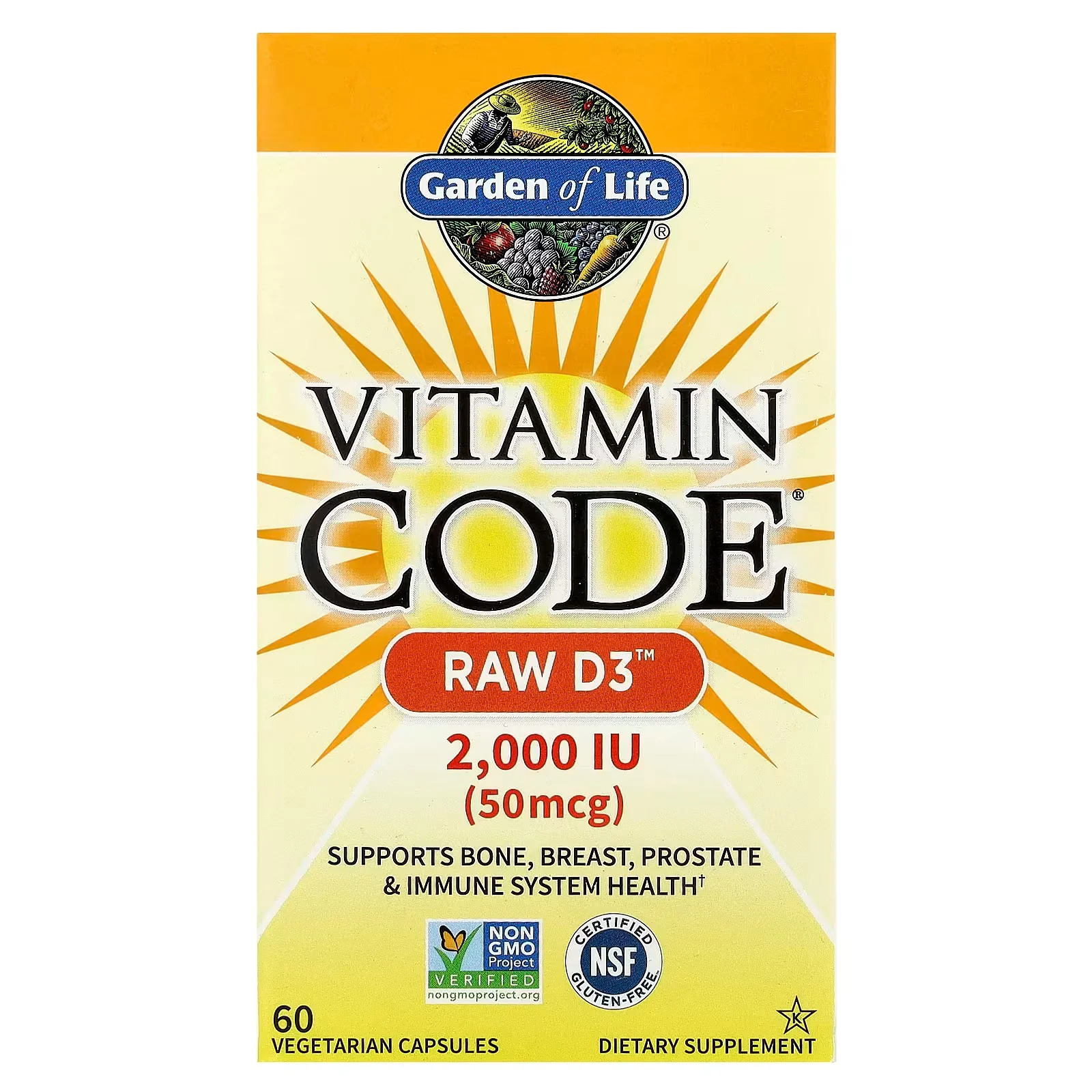 Garden of Life Vitamin Code Raw D3 - 2000 IU