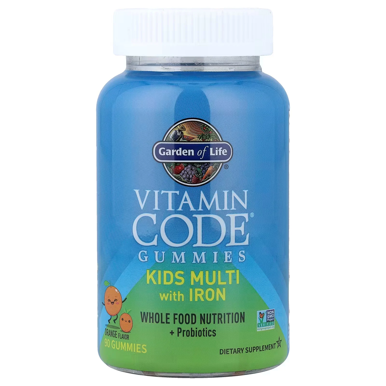 Garden of Life Vitamin Code Kids Multi with Iron Gummies, Orange