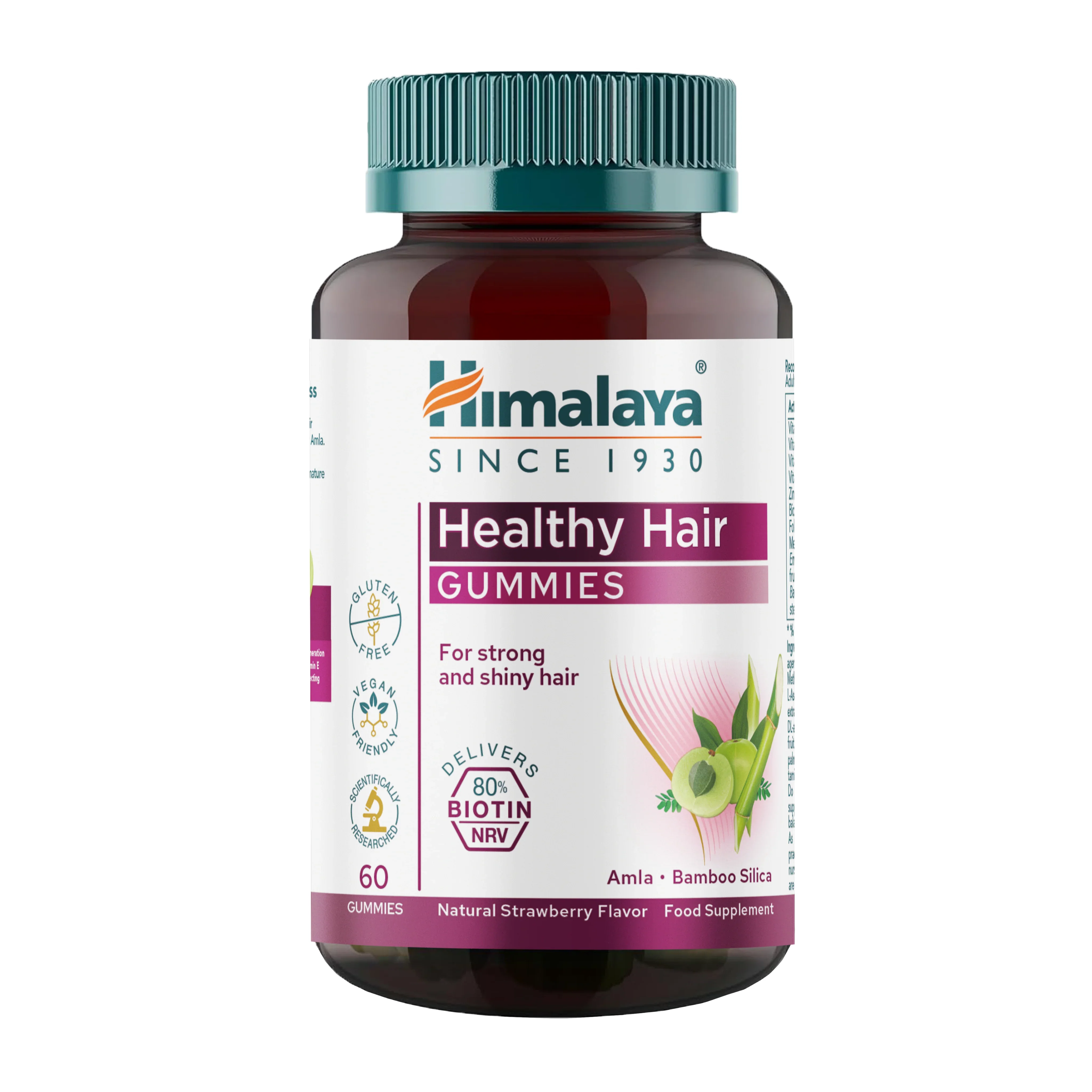 Himalaya Healthy Hair Gummies, Natural Strawberry