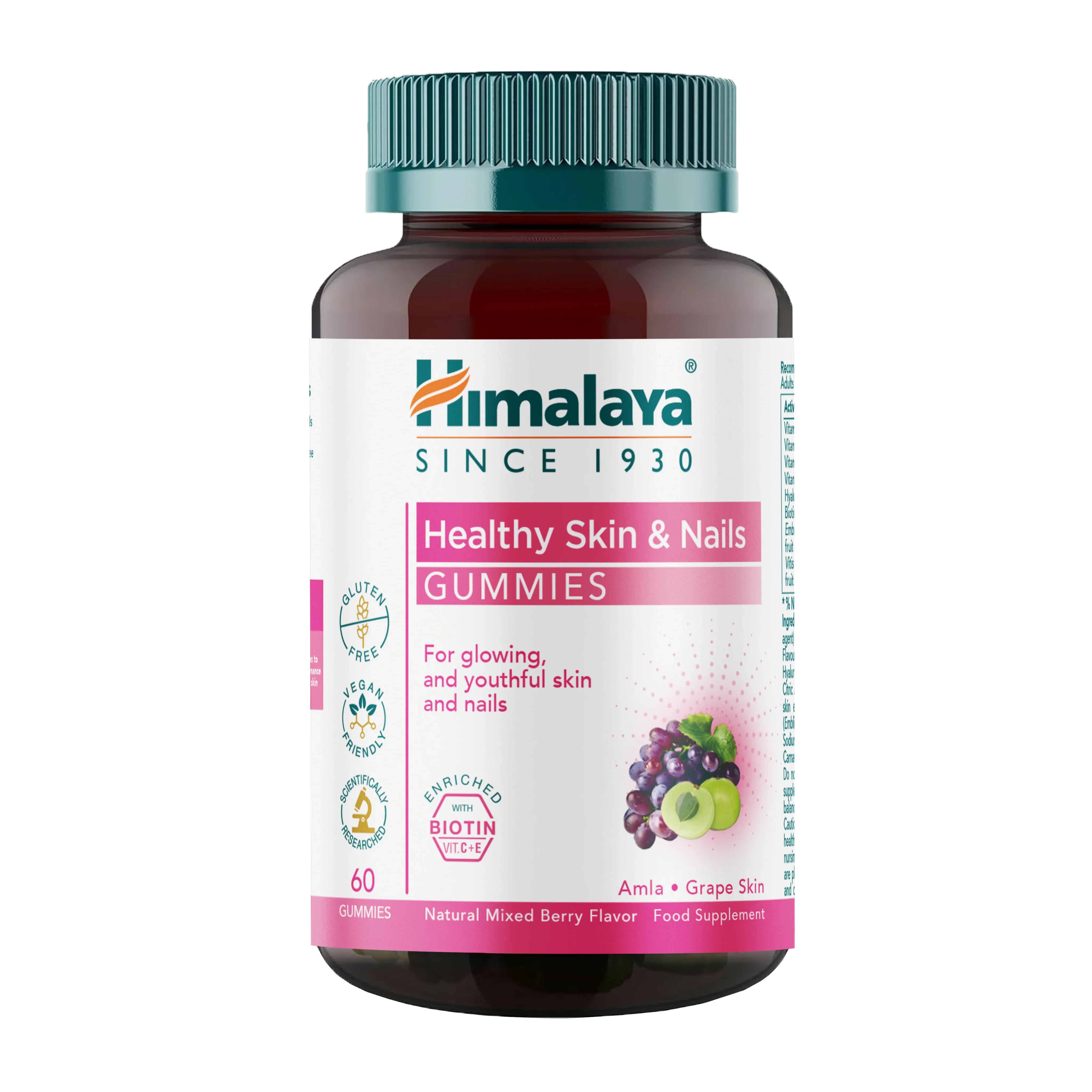 Himalaya Healthy Skin & Nails Gummies, Natural Mixed Berry