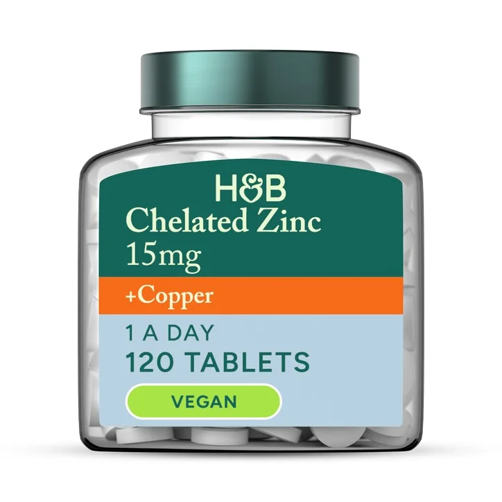 Holland & Barrett Chelated Zinc + Copper - 15mg