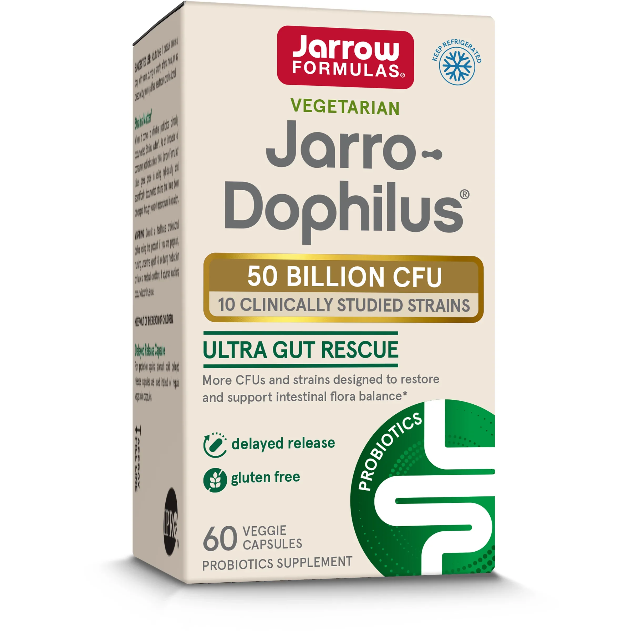 Jarrow Formulas Jarro-Dophilus Ultra Gut Rescue, 50 Billion CFU