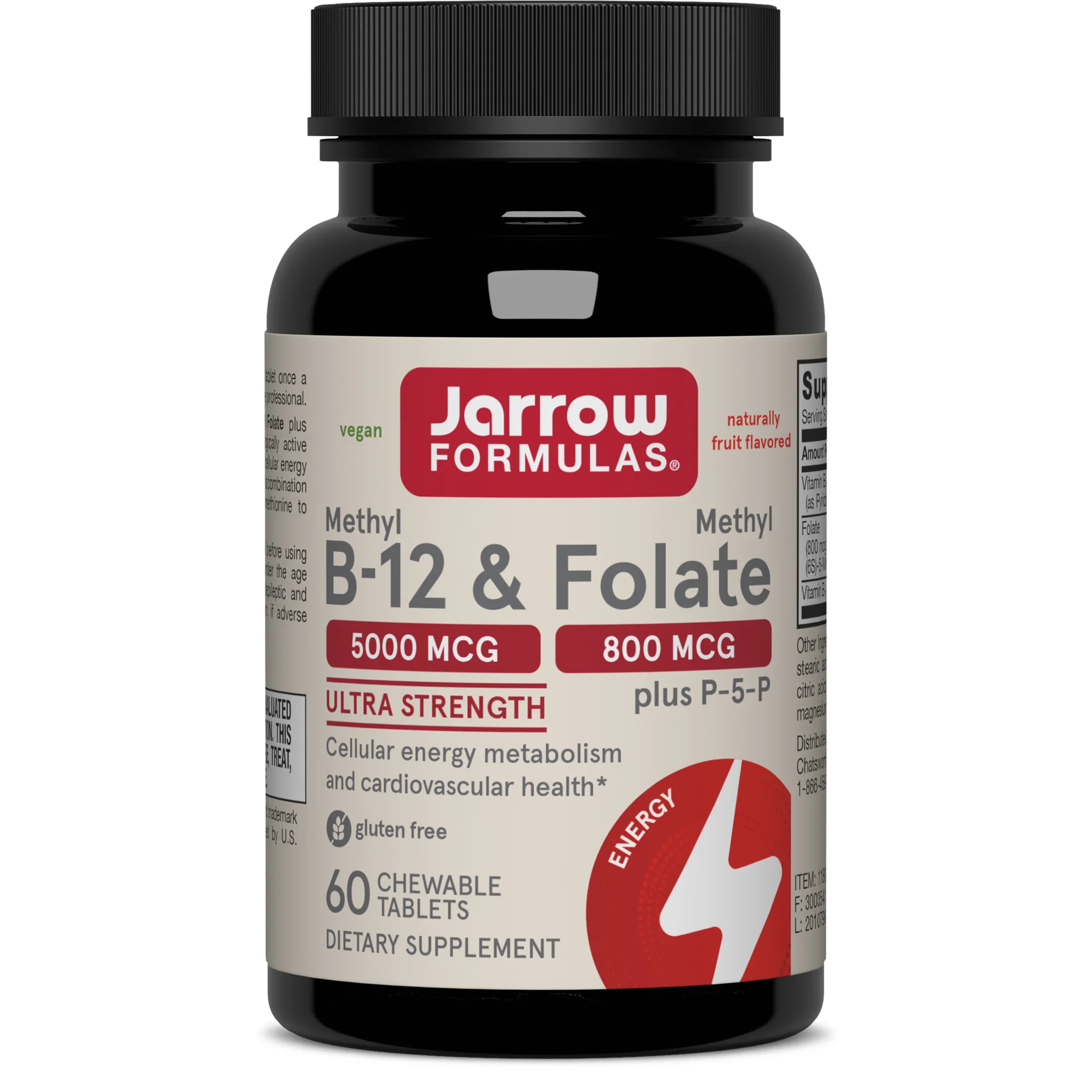 Jarrow Formulas Methyl B-12 & Methyl Folate - Cherry