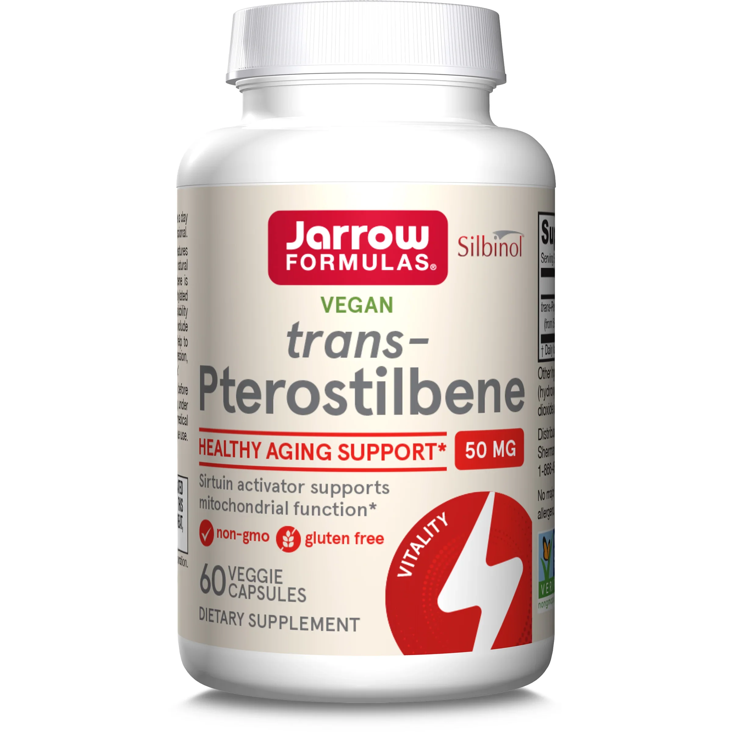 Jarrow Formulas trans-Pterostilbene, 50mg
