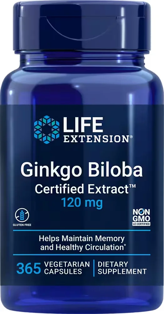 Life Extension Ginkgo Biloba, Certified Extract, 120mg