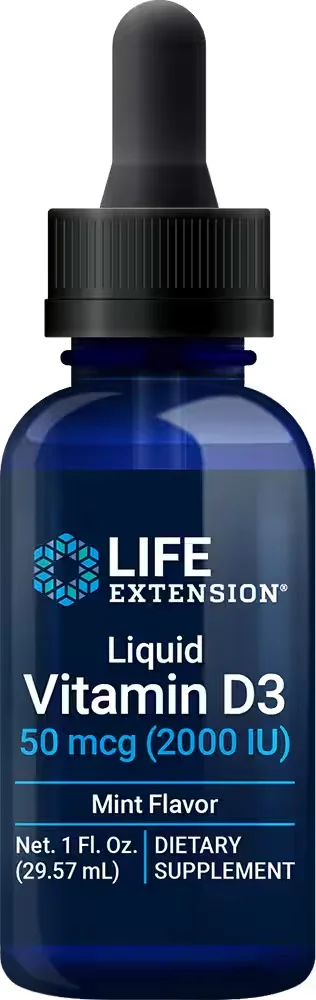 Life Extension Liquid Vitamin D3 - 50mcg (Mint)