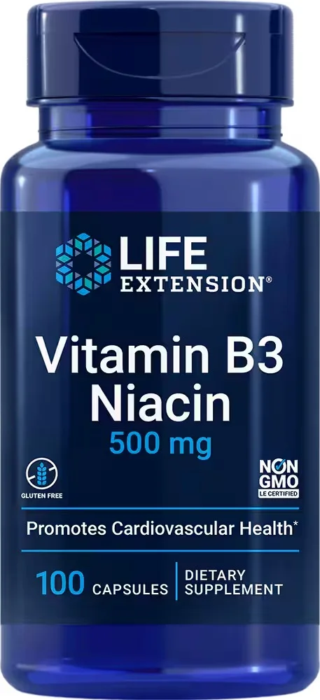 Life Extension Vitamin B3 Niacin, 500mg