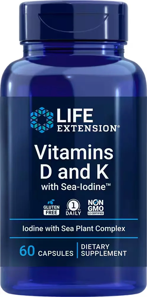 Life Extension Vitamins D and K with Sea-Iodine
