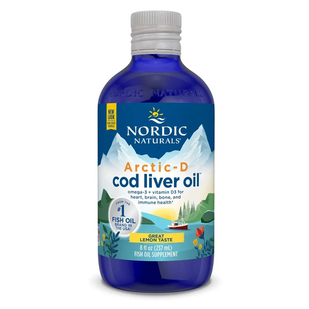 Nordic Naturals Arctic-D Cod Liver Oil, Lemon