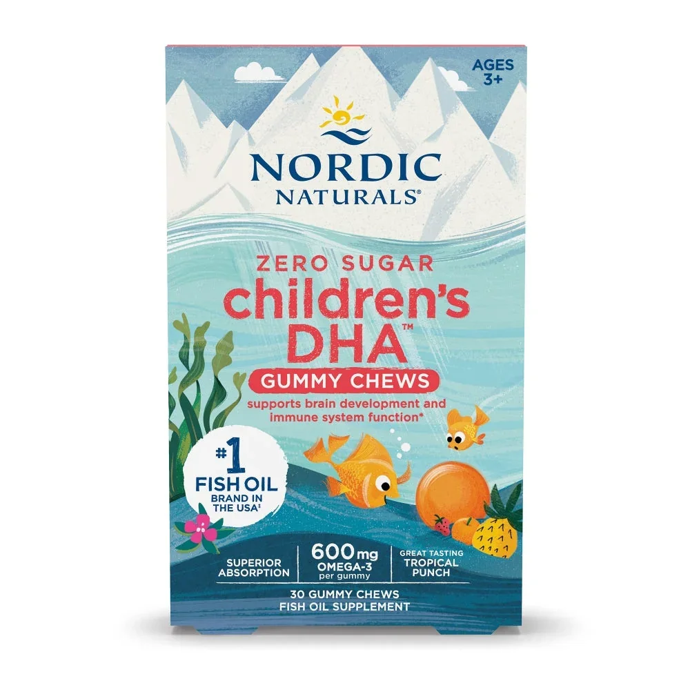 Nordic Naturals Children's DHA Gummy Chews 600mg, Tropical Punch