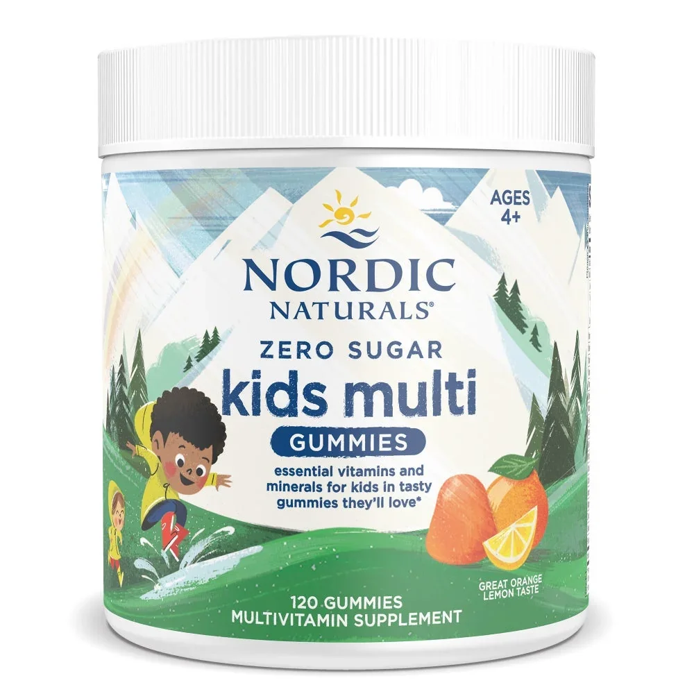 Nordic Naturals Kids Multi Zero Sugar, Orange Lemon