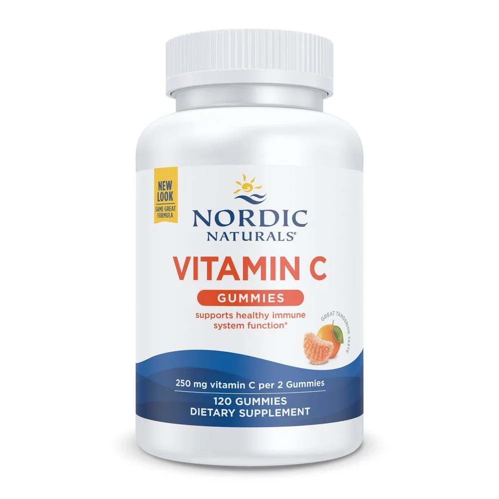 Nordic Naturals Vitamin C Gummies, 250mg Tangerine