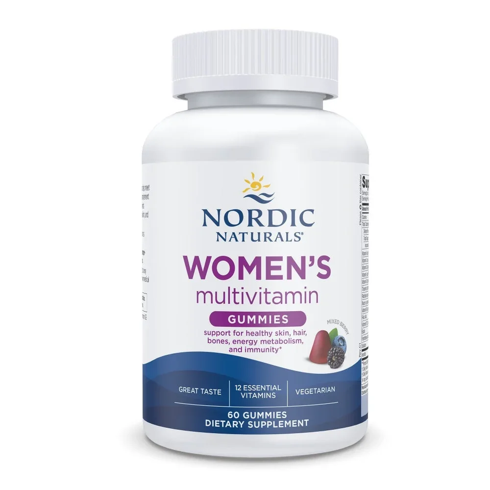 Nordic Naturals Women's Multivitamin Gummies, Mixed Berry