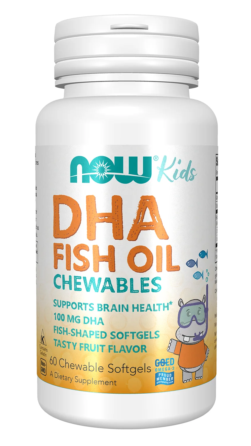 NOW Foods DHA Kids Fish Oil Chewables, 100mg