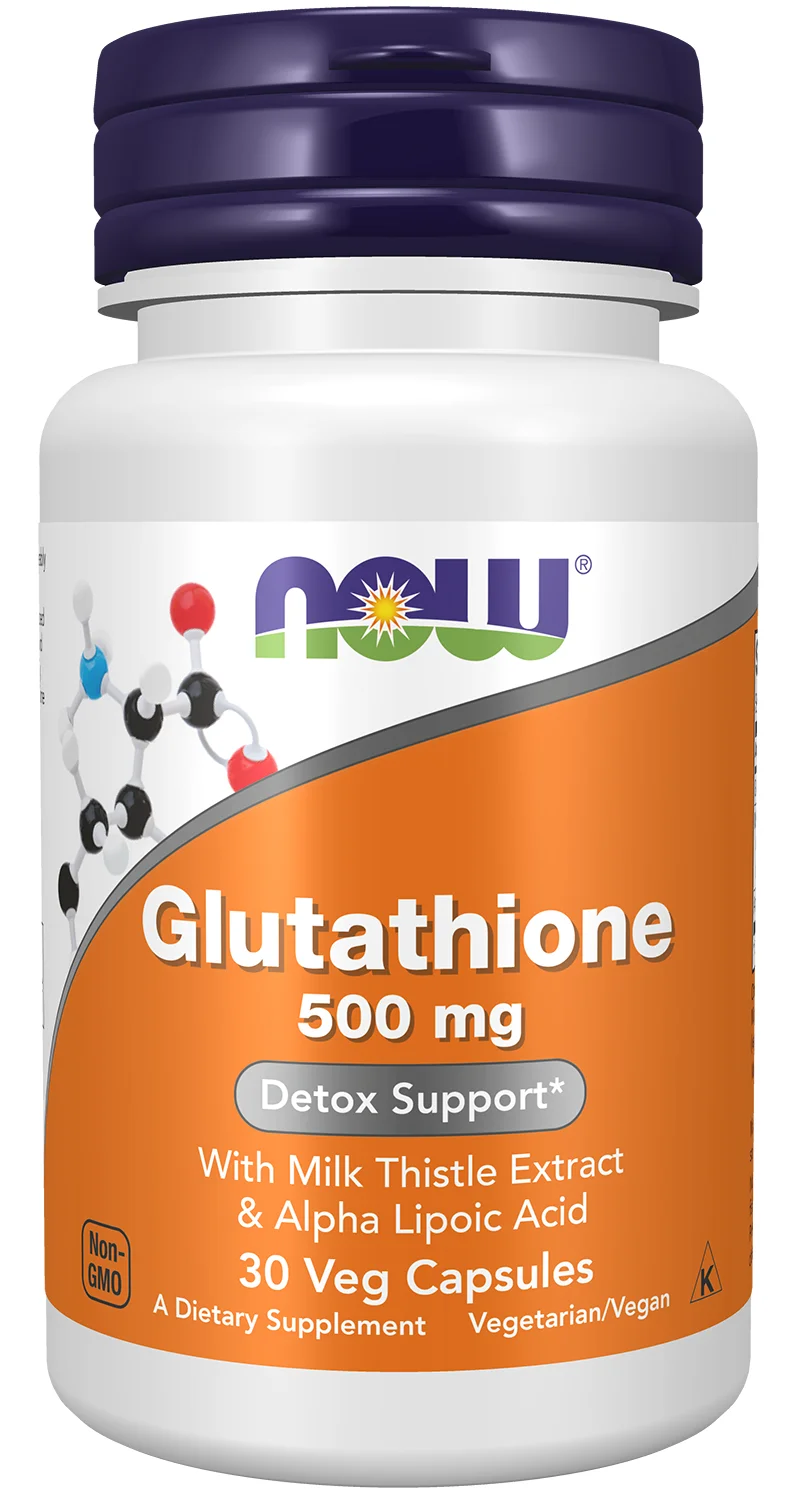 NOW Foods Glutathione with Milk Thistle Extract & Alpha Lipoic Acid - 500mg