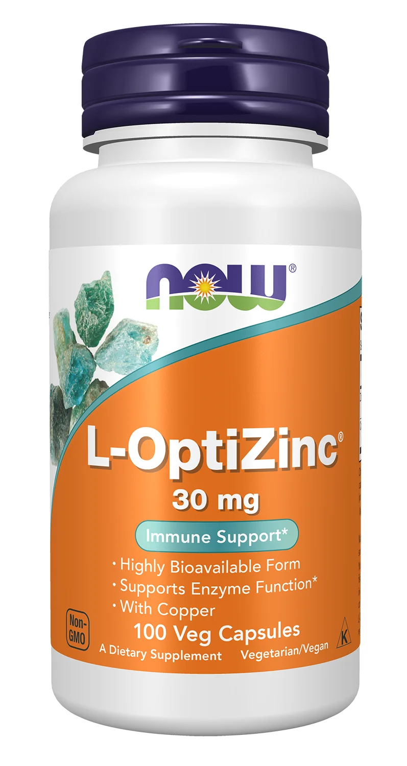 NOW Foods L-OptiZinc, 30mg