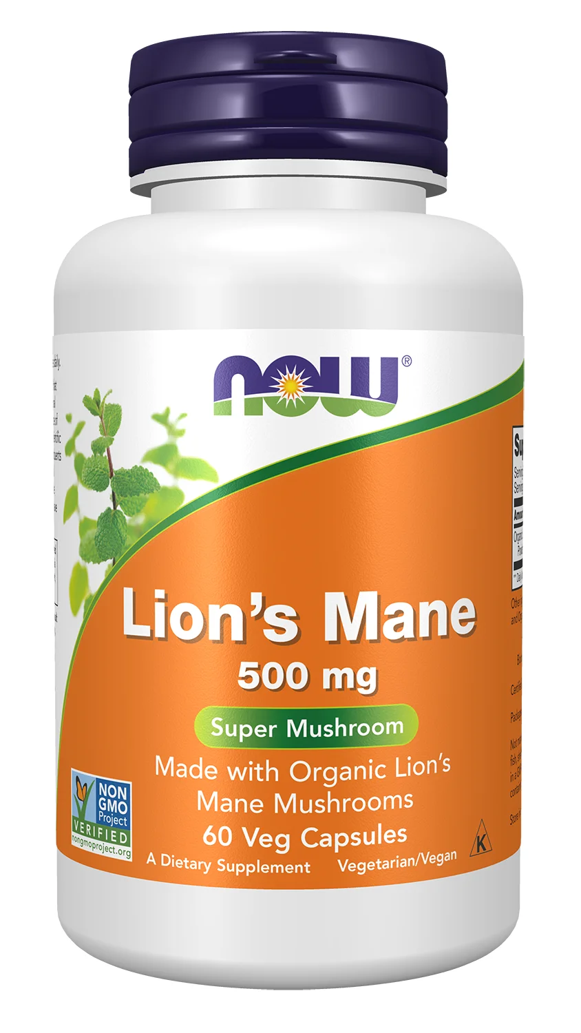 NOW Foods Lion's Mane, 500mg