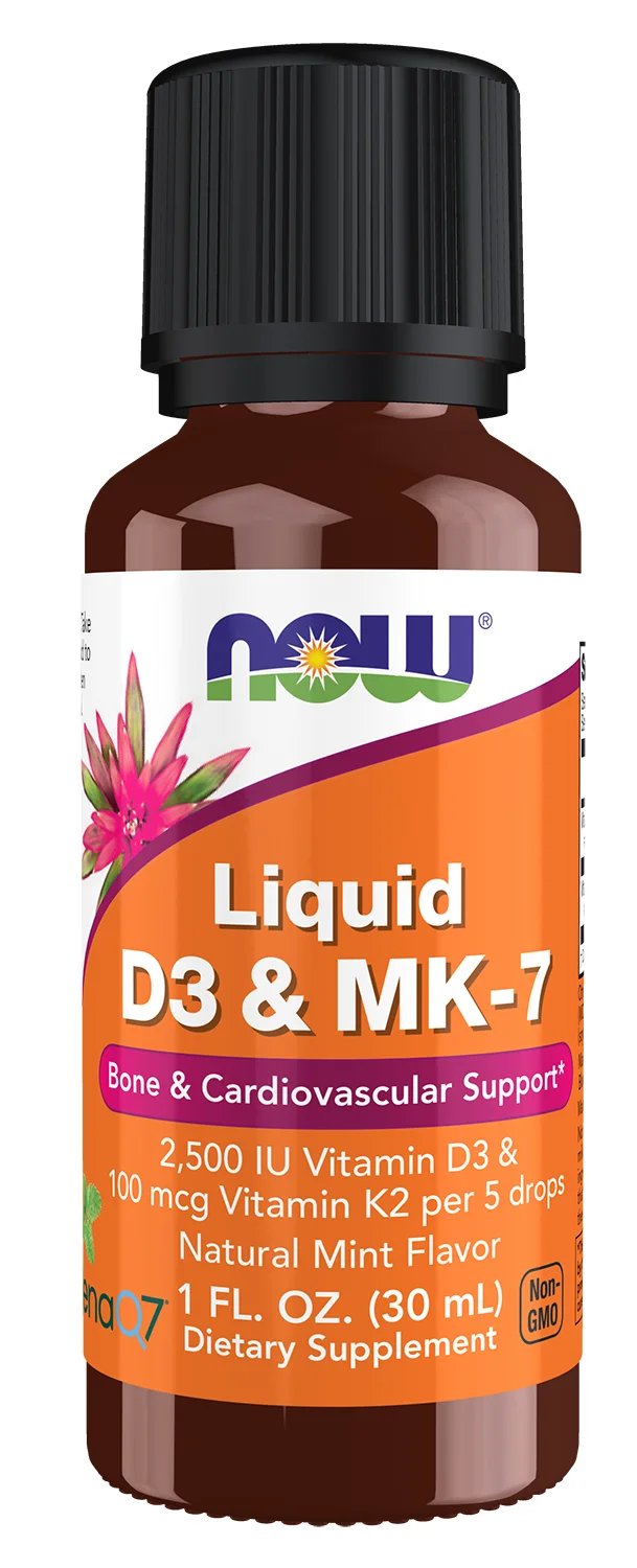 NOW Foods Liquid D-3 & MK-7, Mint