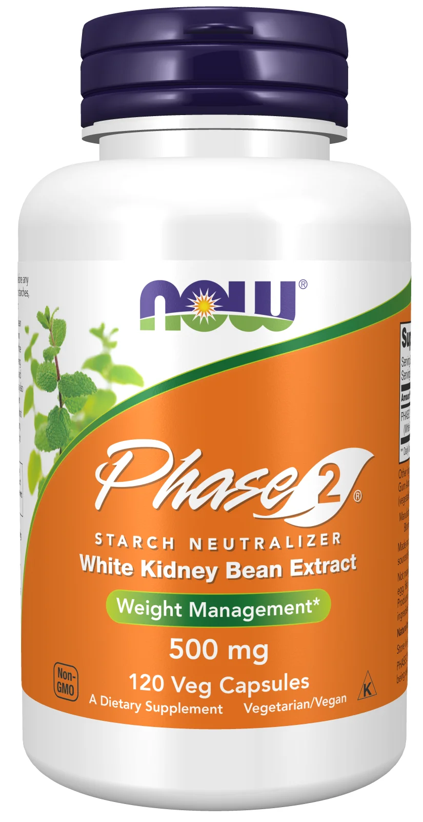 NOW Foods Phase 2 - White Kidney Bean Extract, 500mg
