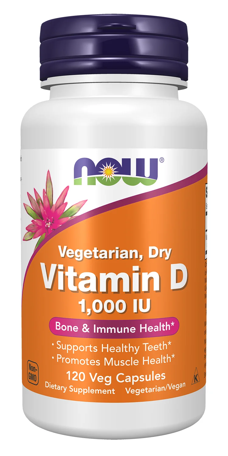 NOW Foods Vitamin D, 1000 IU Vegetarian - Dry