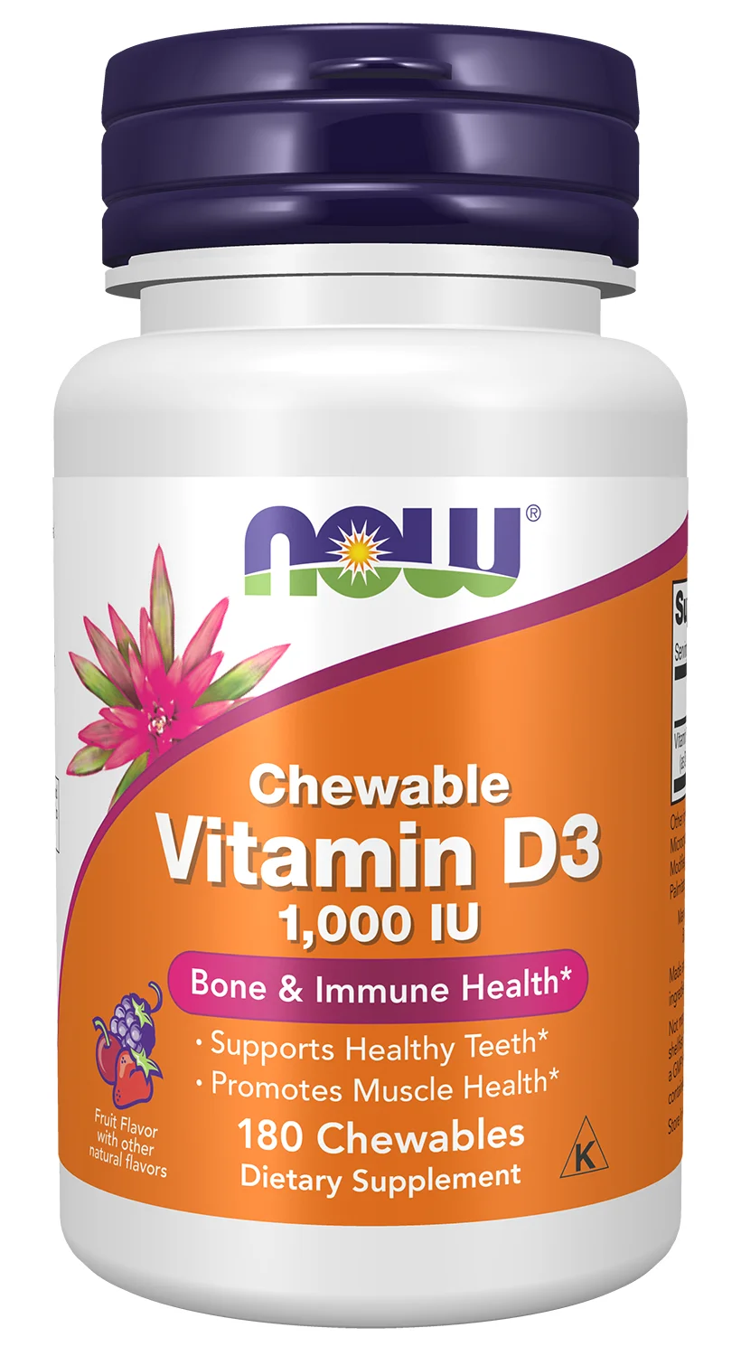NOW Foods Vitamin D-3 - 1000 IU (Chewable)