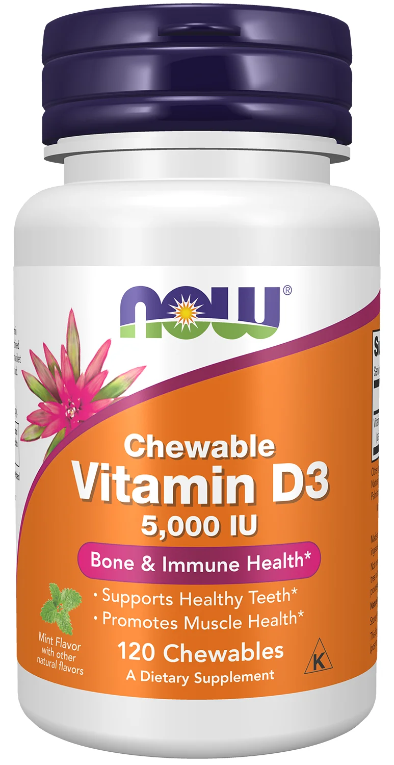NOW Foods Vitamin D-3 - 5000 IU (Chewable)