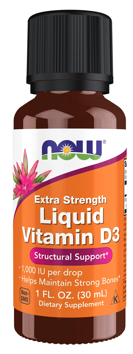 NOW Foods Vitamin D-3 Liquid - 1000 IU (Extra Strength)