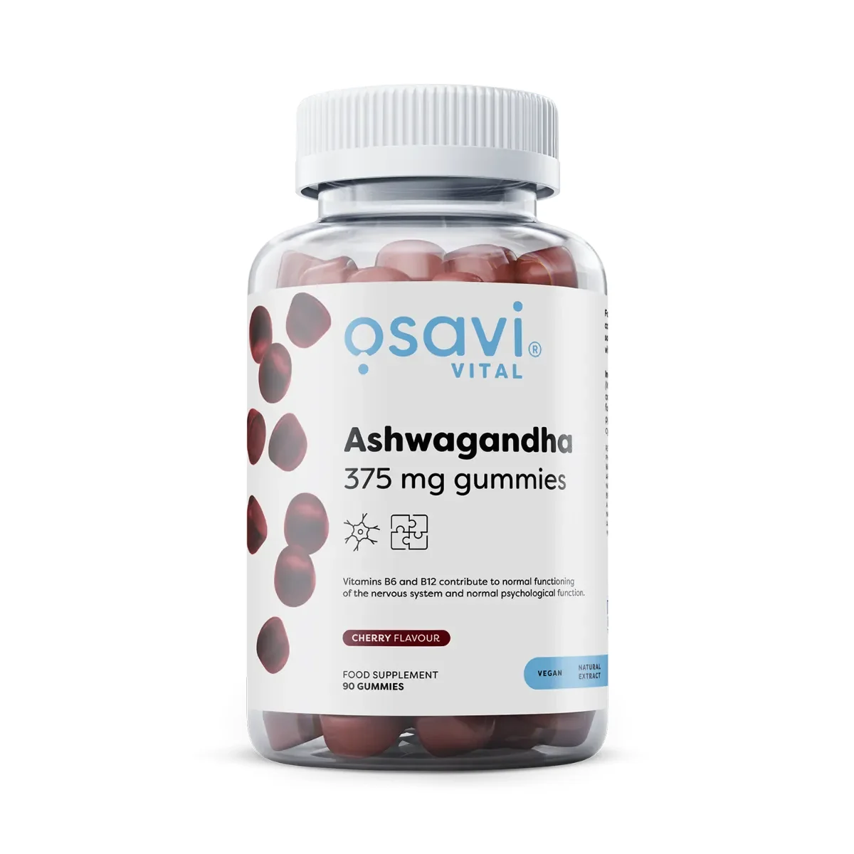 Osavi Ashwagandha 375mg Gummies, Cherry