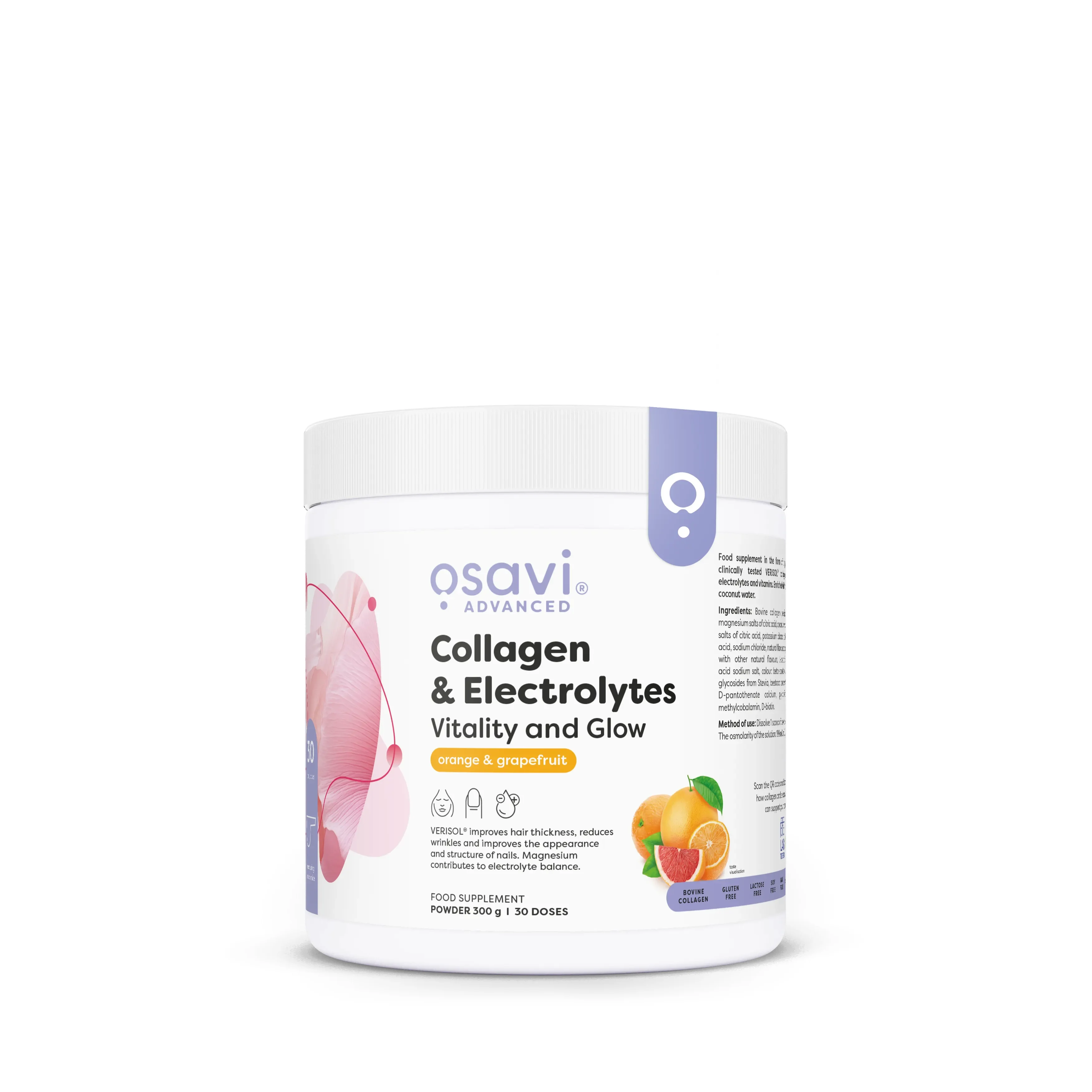 Osavi Collagen Electrolytes Vitality and Glow - Orange & Grapefruit
